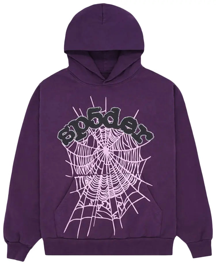 Sp5der Web Hoodie Grape Purple