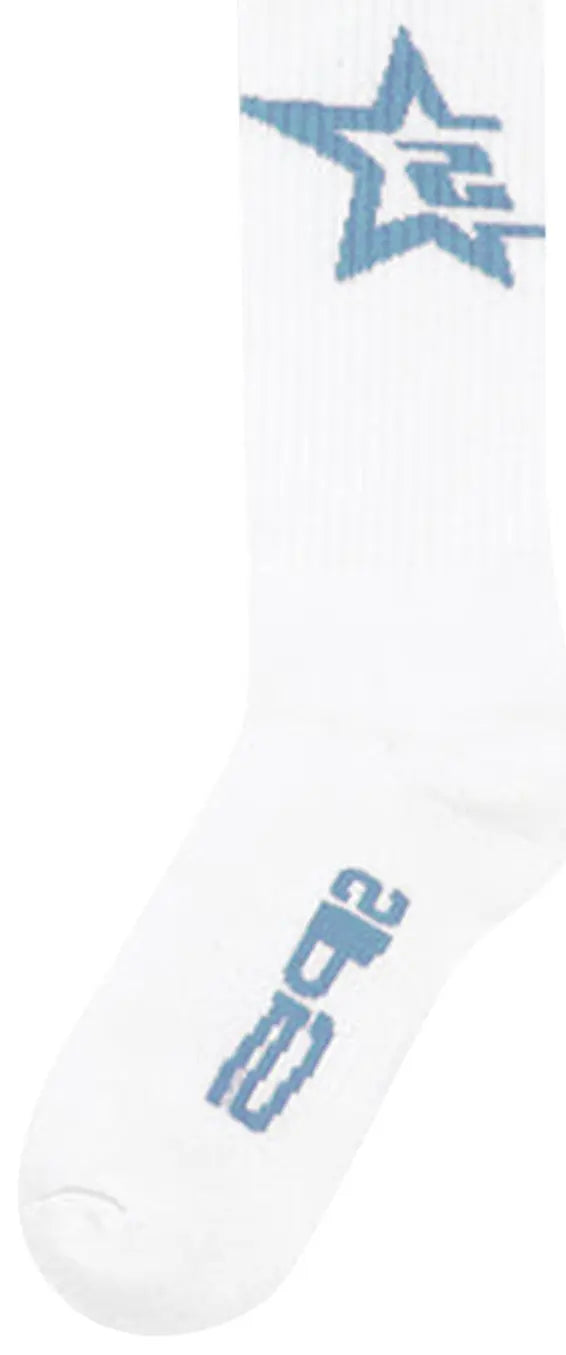 Sp5der Sp5 Sock White/Sky Blue