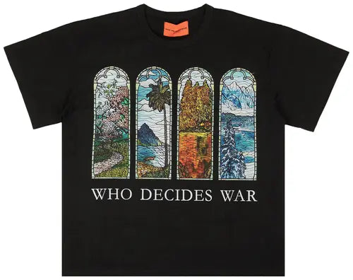 Who Decides War Four Seasons Jersey T-Shirt Black