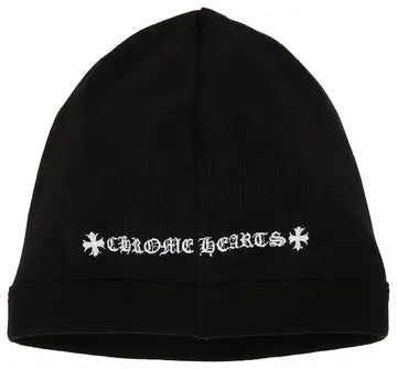 Chrome Hearts Skully Cross Logo Beanie Black/White