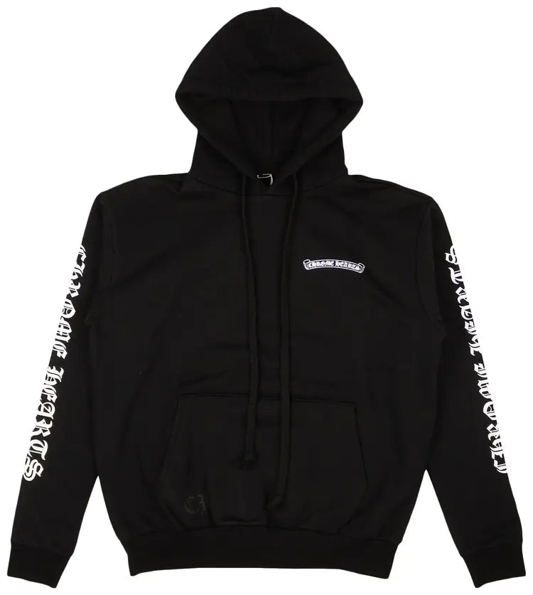 Chrome Hearts Scroll Logo Hoodie Black