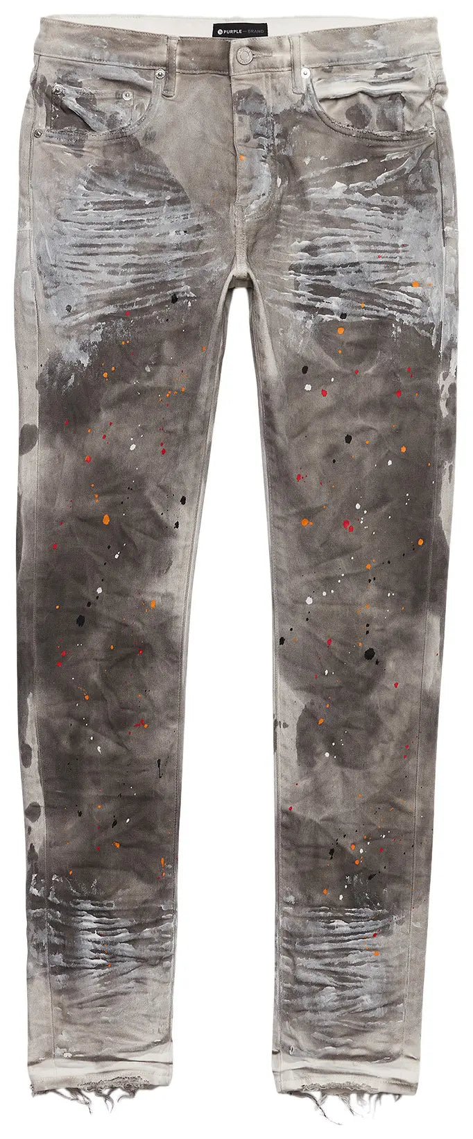 PURPLE BRAND Soft Wax Paint Pants White