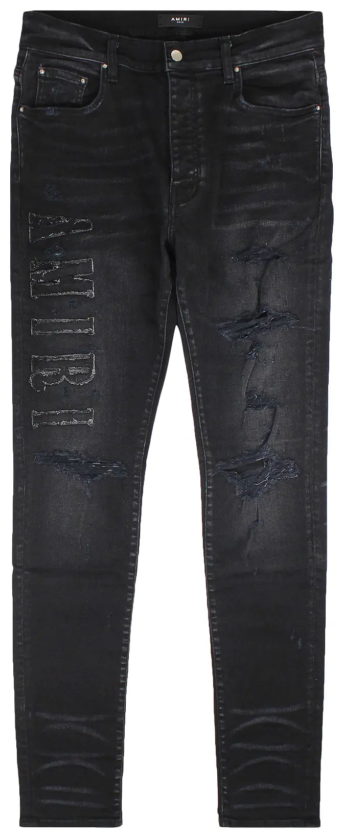 Amiri Denim Logo Appliqué Jean Aged Black