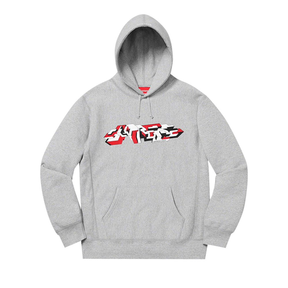 Supreme Delta Logo Hooded Sweatshirt Heather Grey
