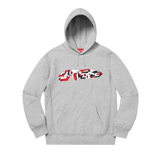 Supreme Delta Logo Hooded Sweatshirt Heather Grey