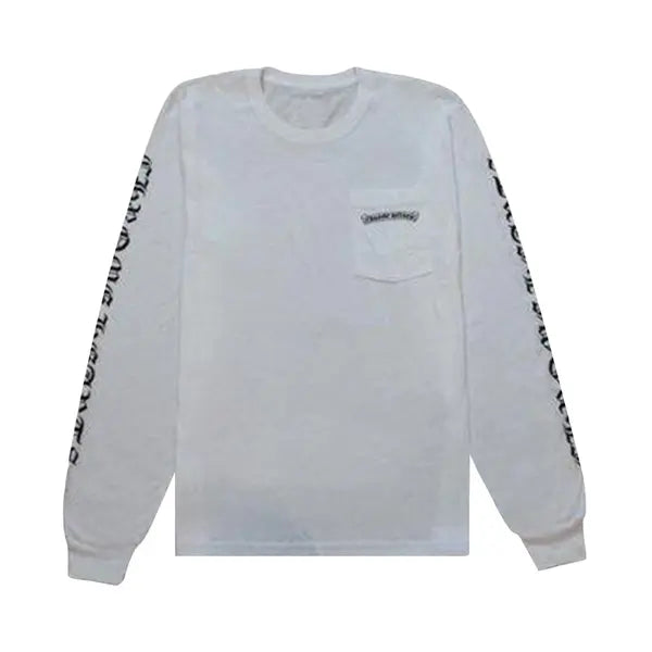 Chrome Hearts Scroll Logo Long Sleeve Tee White
