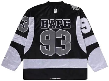 BAPE Multi Logo Relaxed Fit LS Ice Hockey Jersey Black