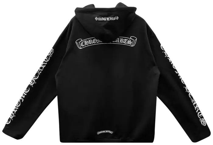 Chrome Hearts Thermal Scroll Logo Zip Up Hoodie