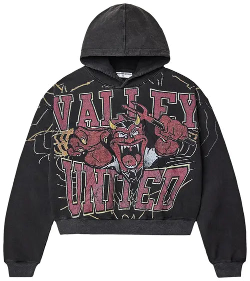 Vale Forever Mascot Pullover Hoodie Black Red