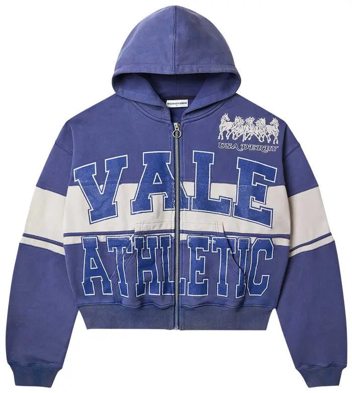 Vale Forever Athletic Zip Up Hoodie Blue