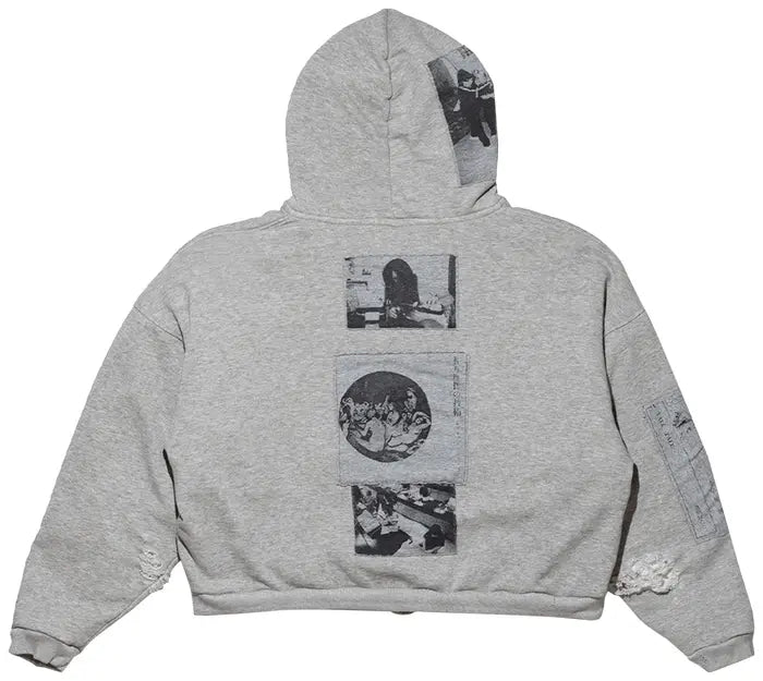 Enfants Riches Déprimés Assemblage Zip Hoodie Heather Grey