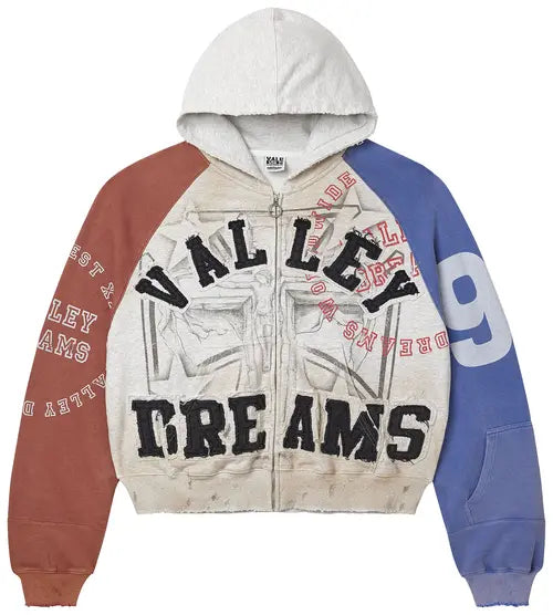 Vale Forever Patriot Chop N Screw Red Blue Grey Zip Up