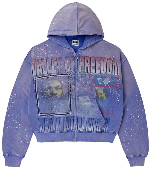 Vale Forever Freedom Zip Up Hoodie Mauve
