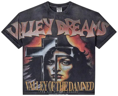 Vale Forever Damned Bling Tee Washed Black