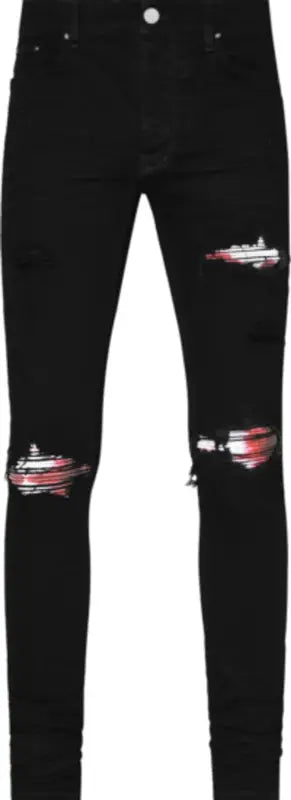 Amiri MX1 Watercolor Patch Jeans Black