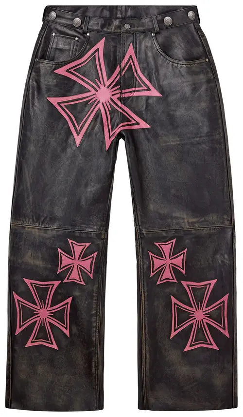 Vale Forever Leather Croxxx Denim Black Pink
