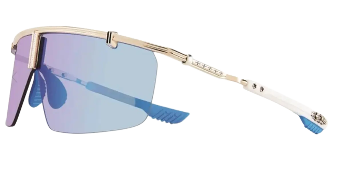 Chrome Hearts Clitanic Sunglasses White Blue