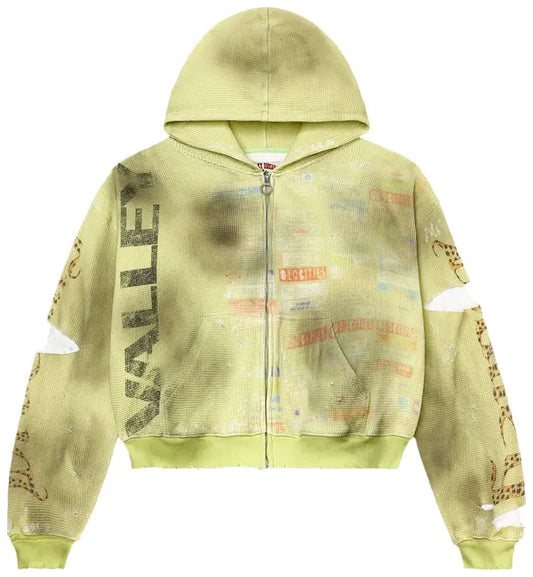 Vale Forever Glitch Zip Up Hack Green