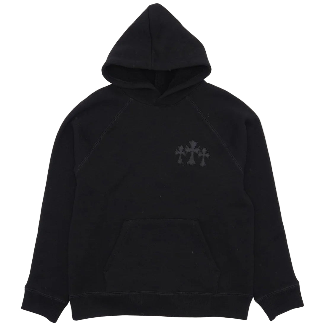 Chrome Hearts Nylon Triple Cross Seven 11 Pullover Hoodie Black