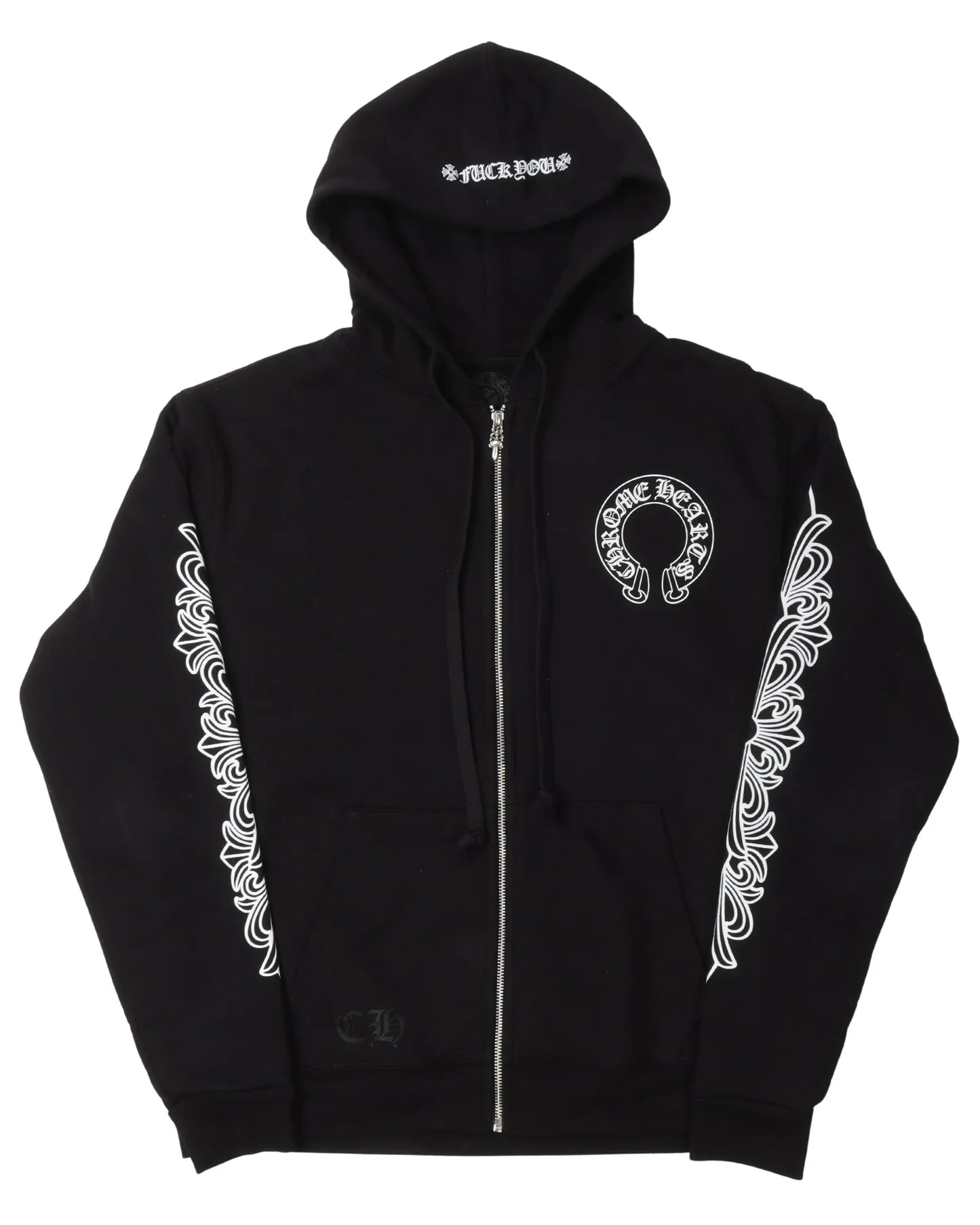 Chrome Hearts Horseshoe Thermal Zip Up Hoodie