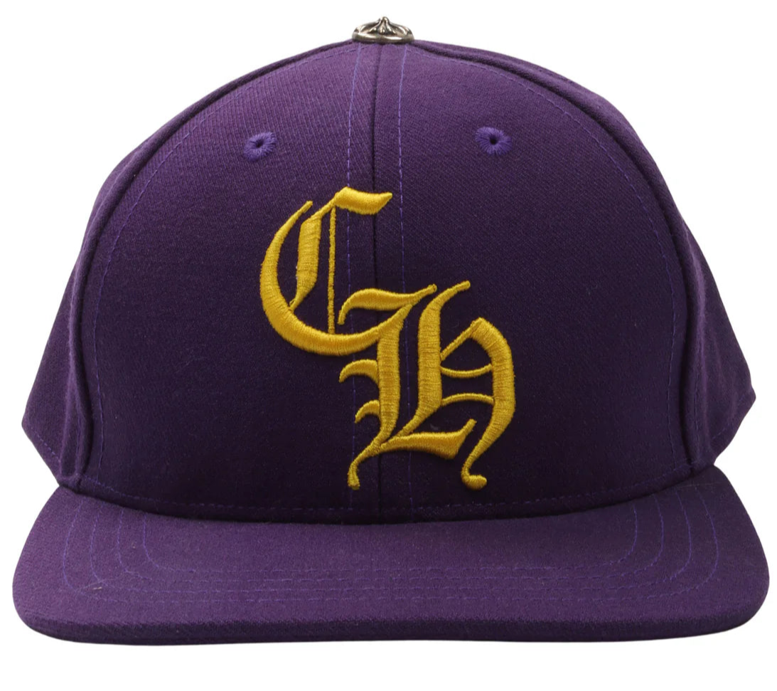Chrome Hearts Fitted CH Baseball Hat Purple Yellow