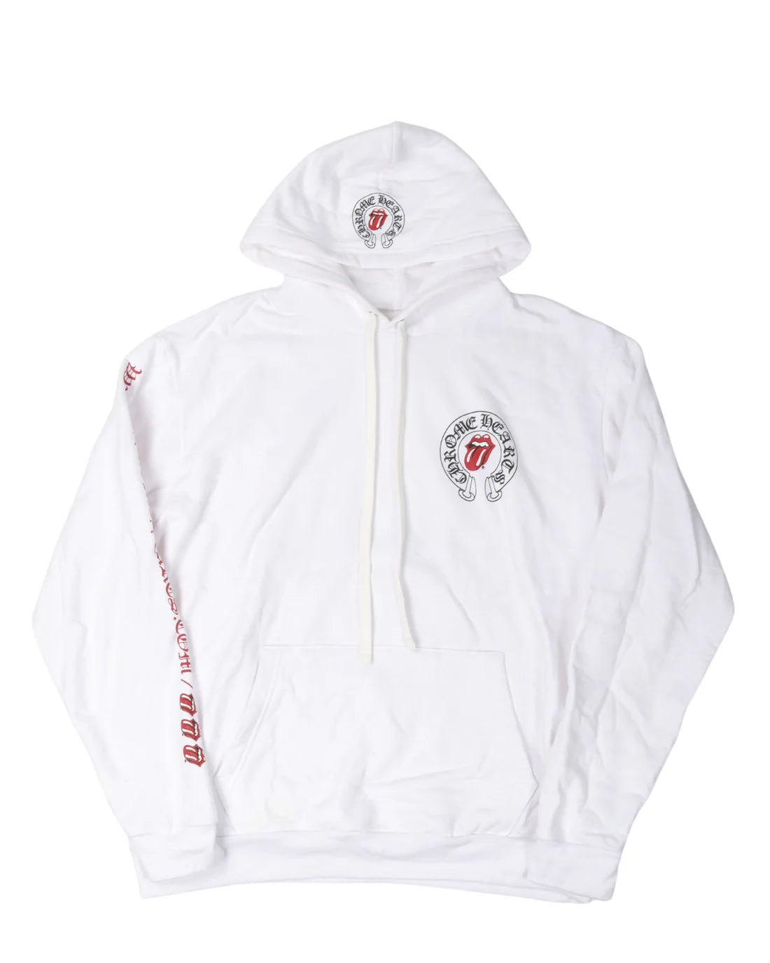 Chrome Hearts x Rolling Stones Lips Online Exclusive Hoodie White