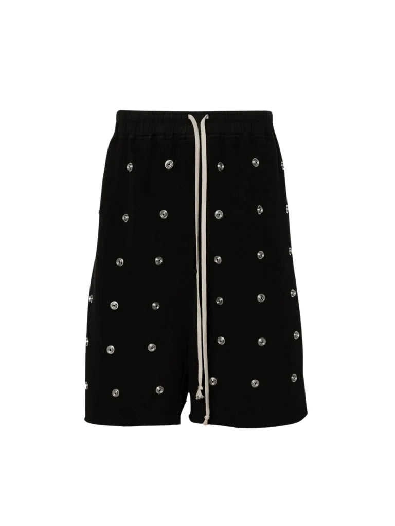 Rick Owens DRKSHDW Eyelet Wide Shorts Black