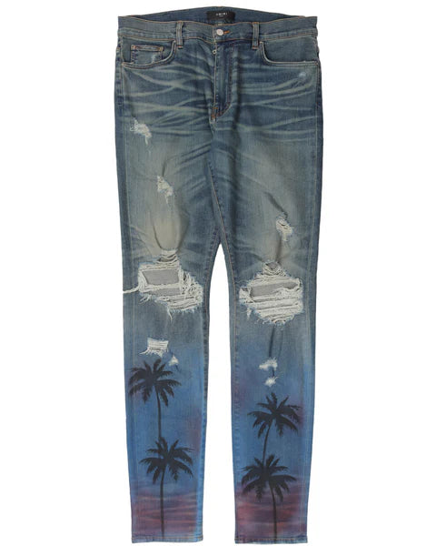 AMIRI Night Palm Thrasher Jeans Classic Indigo Wash