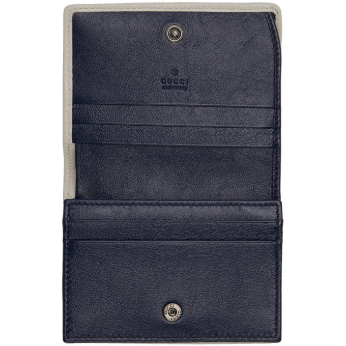 Gucci Navy GG Marmont Torchon Bifold Wallet