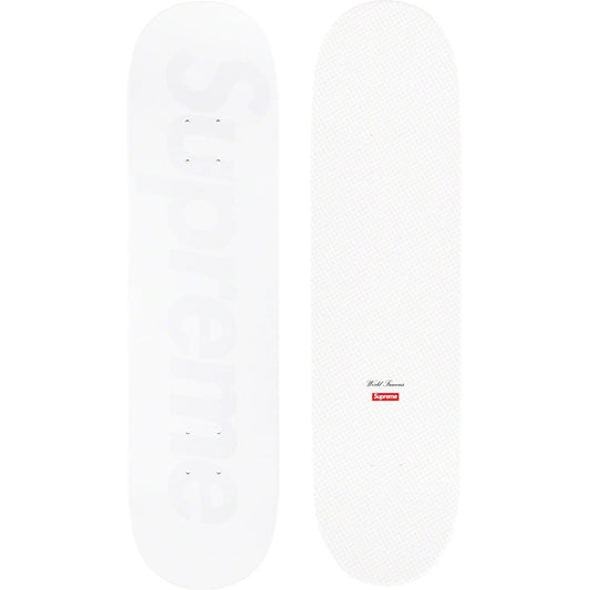 Supreme Tonal Box Logo Skateboard Deck White