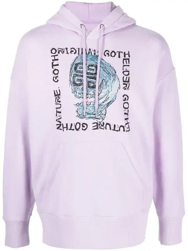 Givenchy Logo Print Oversized Hoodie Purple
