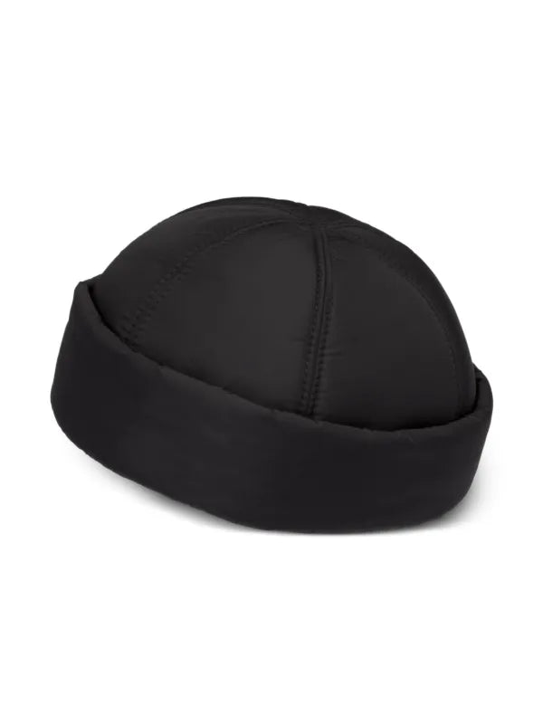Prada Padded Re-Nylon Beanie Hat Black
