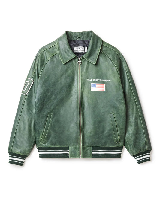 Vale Forever Valley Leather Jacket Olive