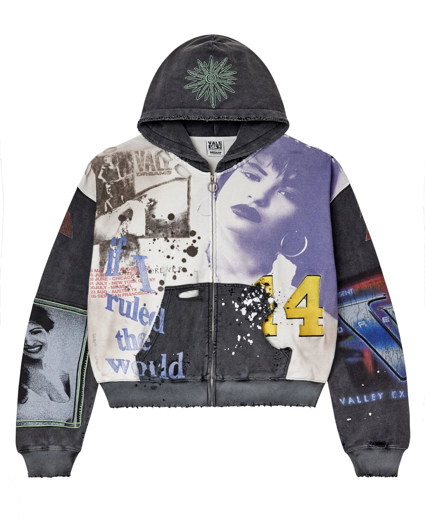 Vale Forever Noise Zip Up Dark Graphic