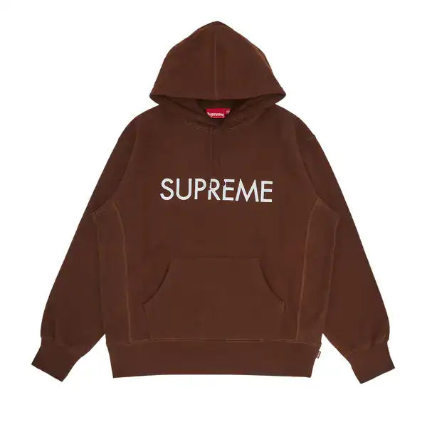 Supreme Capital Hooded Sweatshirt Dark Brown