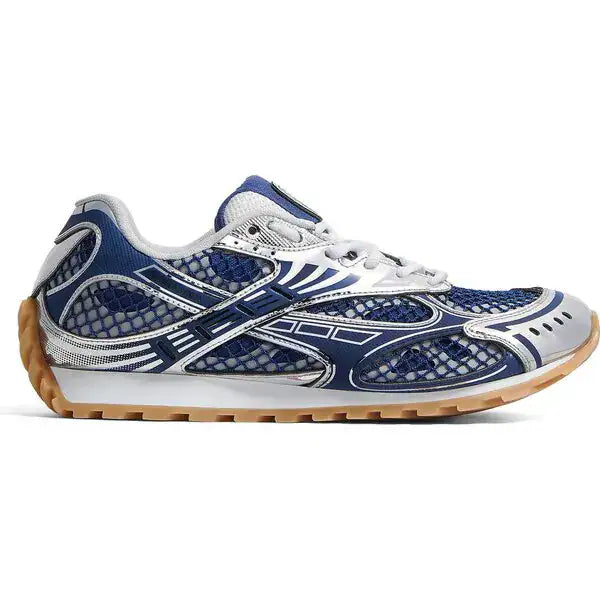 Bottega Veneta Orbit Low Blue Venezia Silver