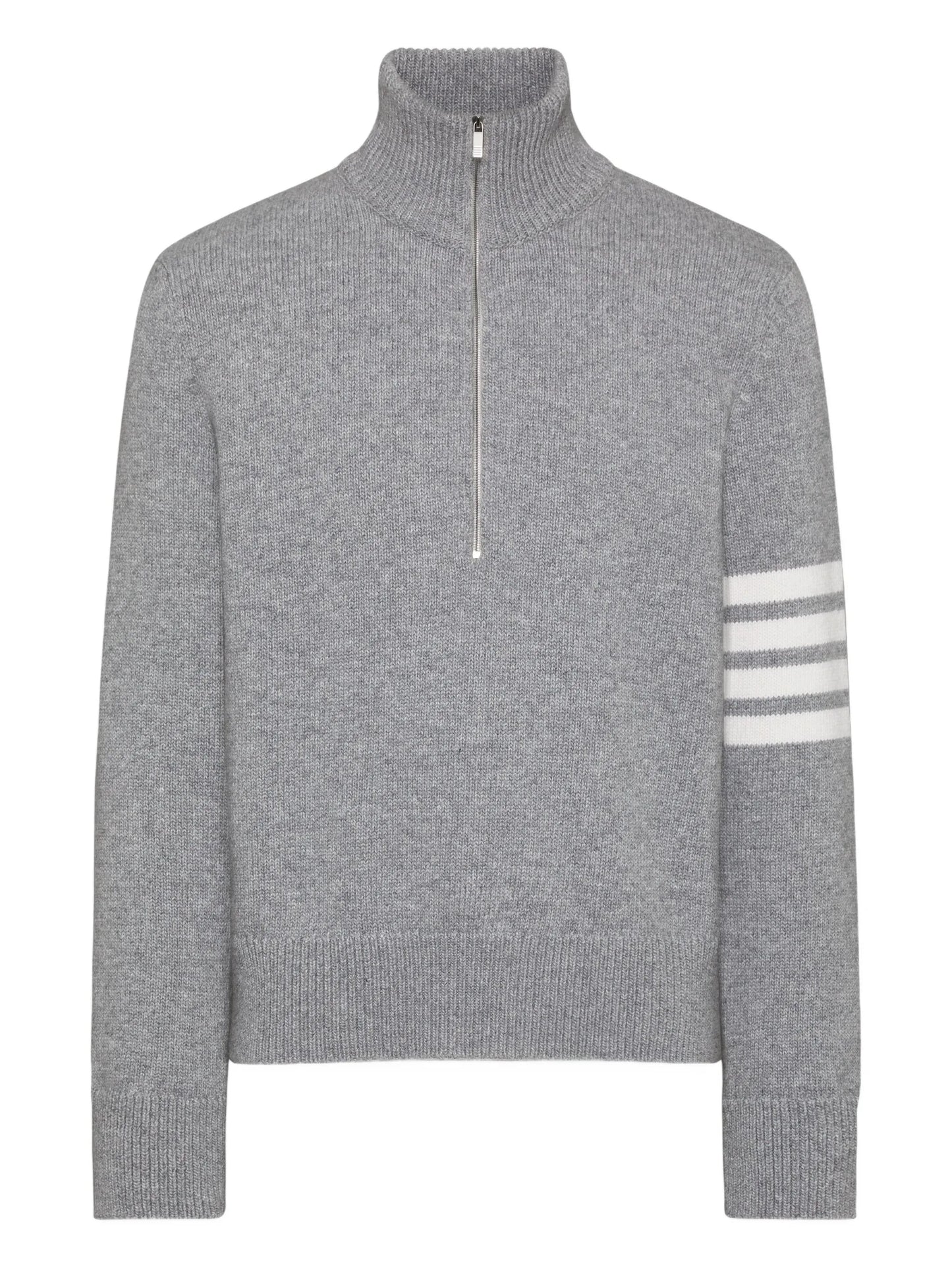 Thom Browne Merino Wool 4-Bar Funnel Neck Pullover
