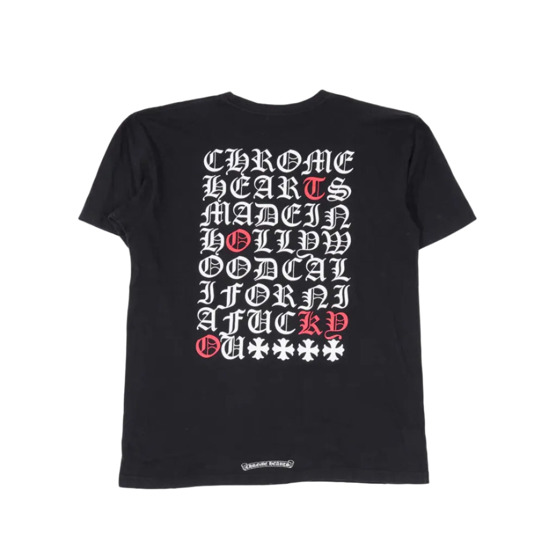 Chrome Hearts Tokyo Eye Chart Pocket T-Shirt Black White Red