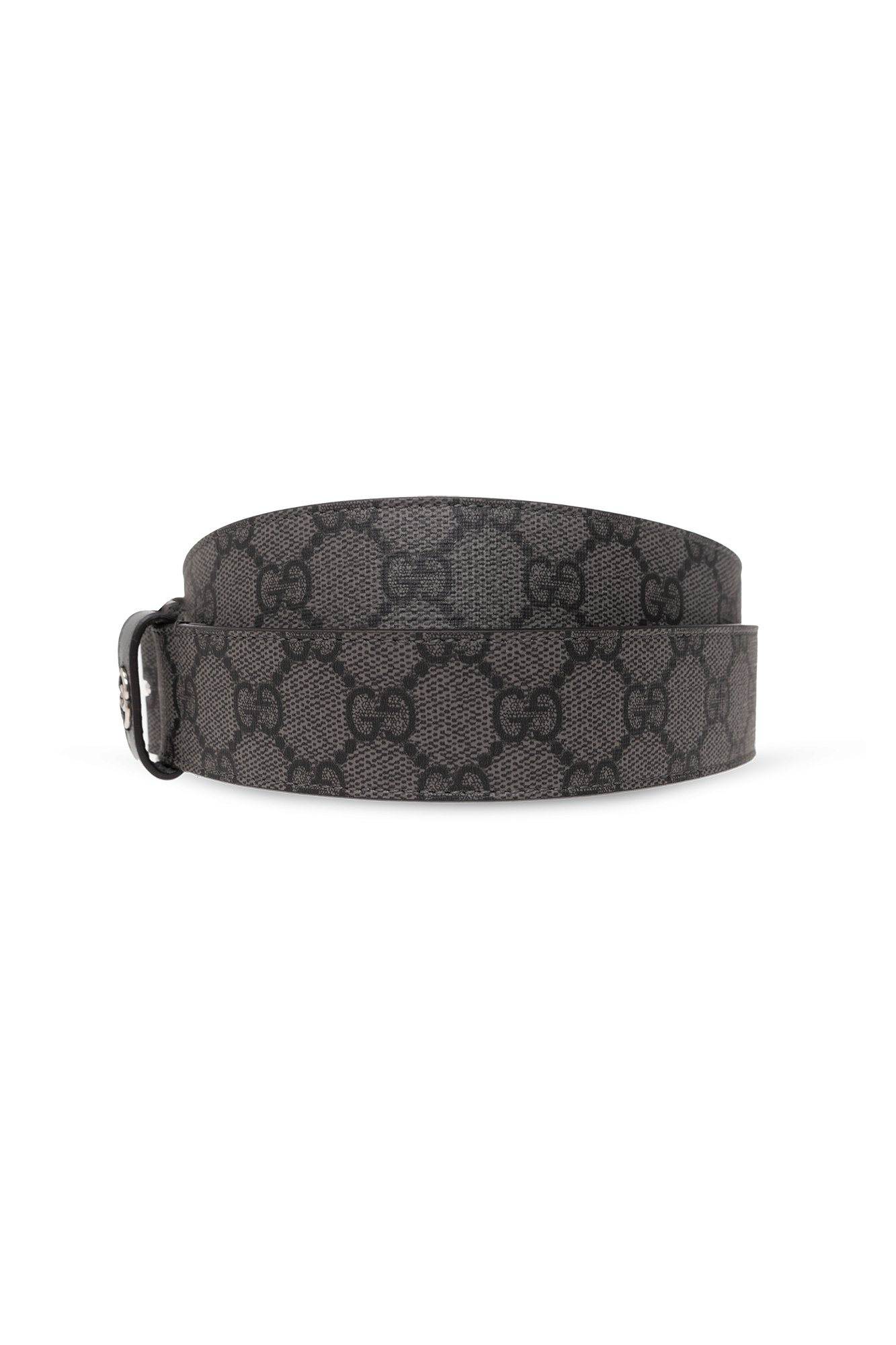 Gucci Belt with Interlocking G Detail Black Grey