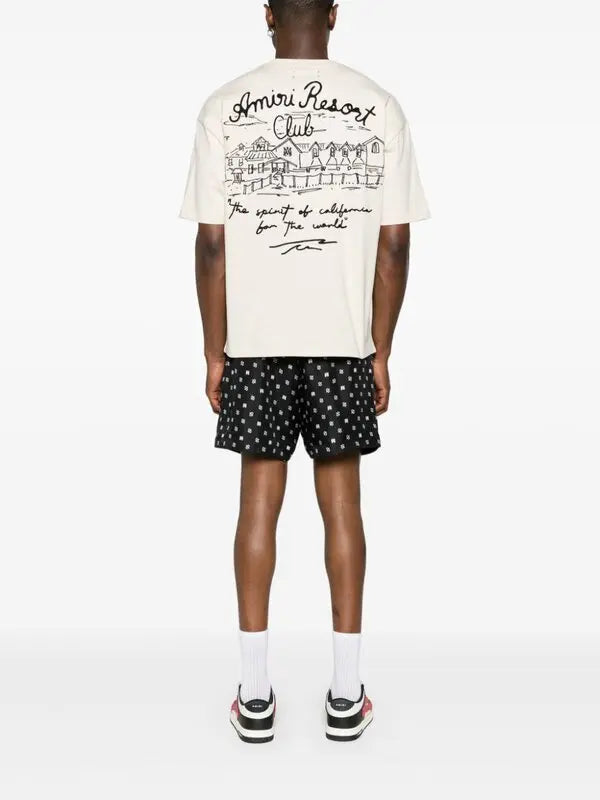 AMIRI White Resort Club Embroidered T-Shirt