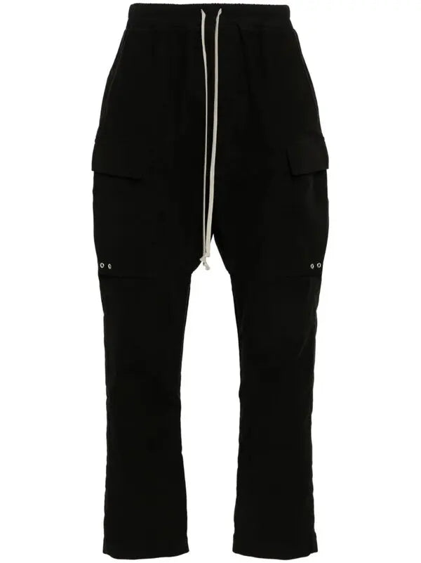 Rick Owens Twill Weave Cargo Pants Black