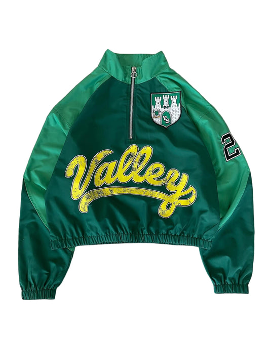 Vale Forever Valley Sports Half Zip Windbreaker Green Yellow