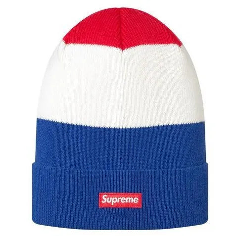 Supreme Big Striped Beanie Red White Blue