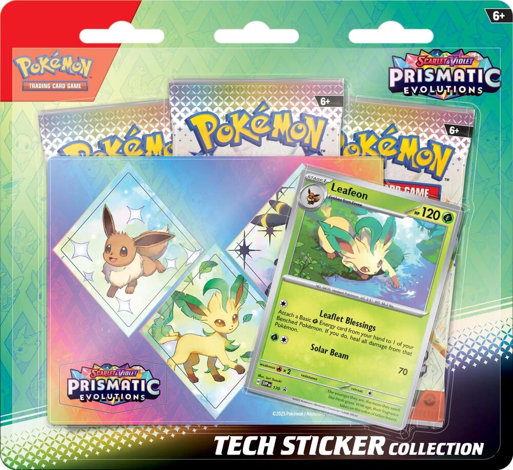 Pokémon Prismatic Evolutions Tech Sticker Collection [Leafeon]