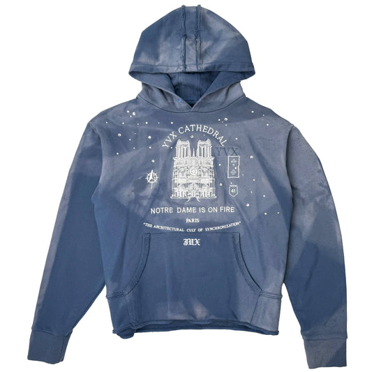 YVX Cathedral Spine Hooded Sweatshirt Navy