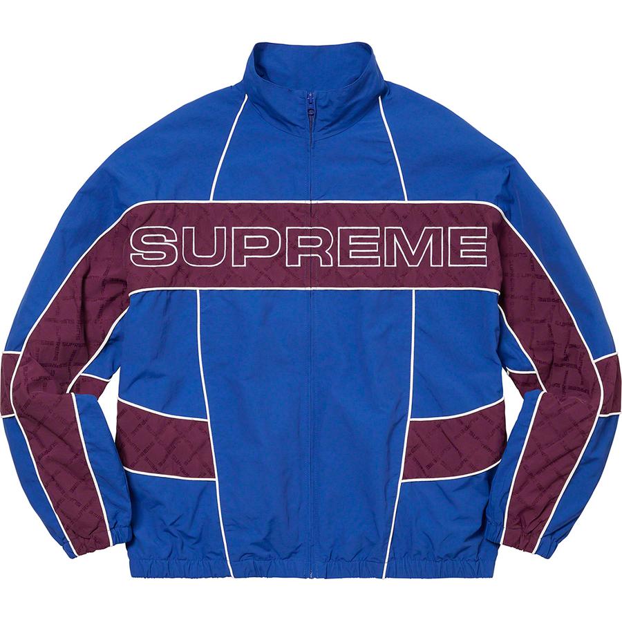 Supreme Jacquard Panel Track Jacket Royal Blue Purple