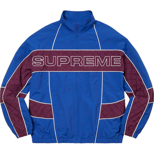 Supreme Jacquard Panel Track Jacket Royal Blue Purple
