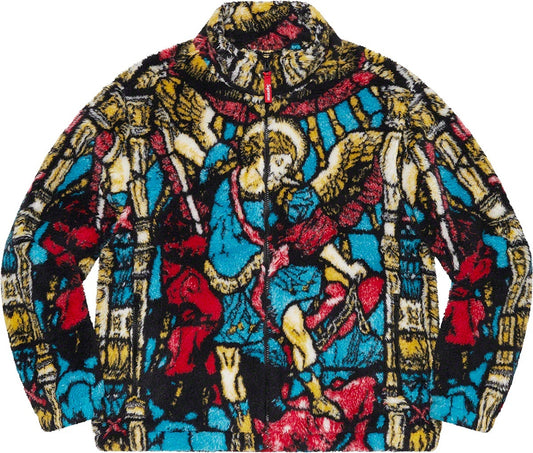Supreme Saint Michael Fleece Jacket White