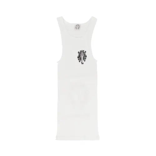 Chrome Hearts LA Exclusive Sword Horseshoe Logo Tank Top White