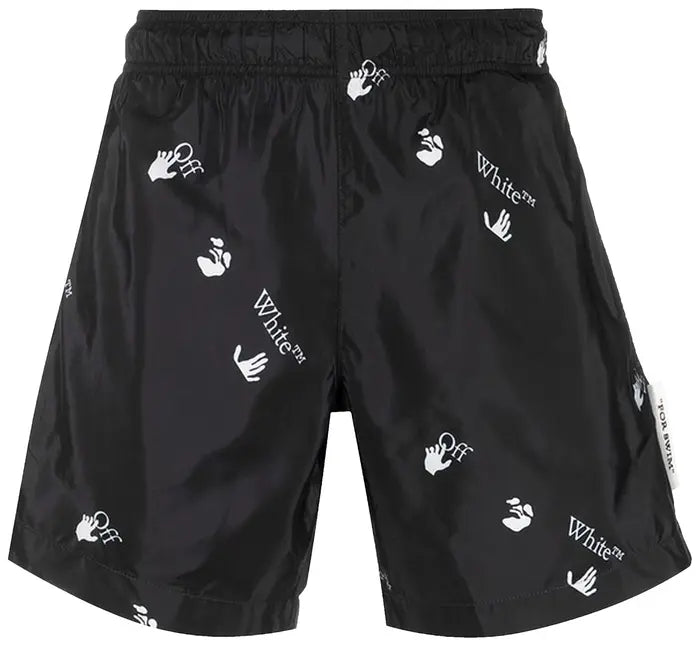Off-White Allover Swim Shorts Black/White